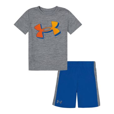 Under Armour Toddler Boys' Big Logo Side Panel Tee and Shorts Sets