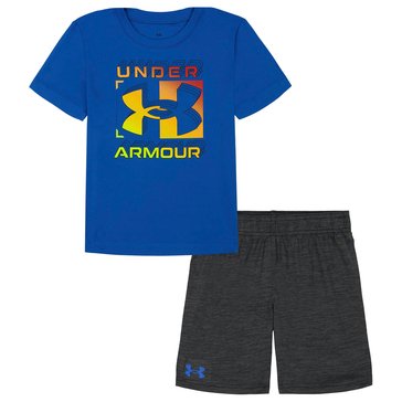 Under Armour Little Boys' Logo Card Tee and Shorts Sets