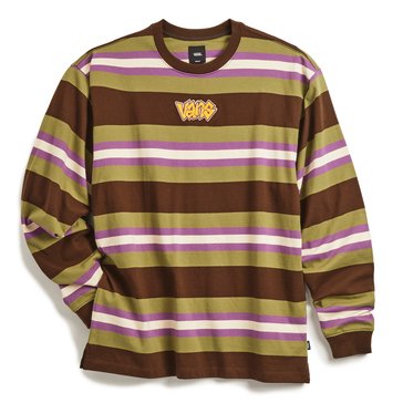 Vans Men's Wilton Long Sleeve Stripe Jersey Knit Tee