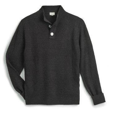 Eight Bells Men's Mock Cable Button Sweater