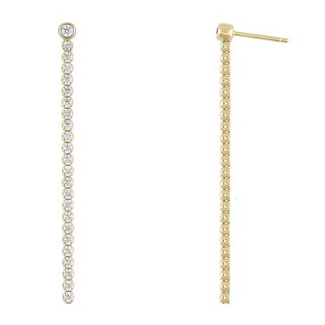 Because by Navy Star 1 cttw Diamond Tennis Linear Earrings