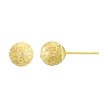 Textured Gold Ball Stud Earrings