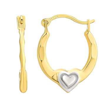 Small Heart Hoop Earrrings