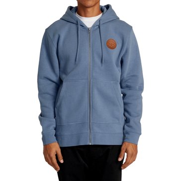 RVCA Men's Wordmark Zip Back Screen Fleece Hoodie