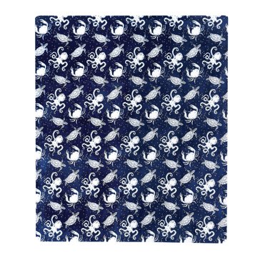 Harbor Home Navy Sealife Oversized Throw