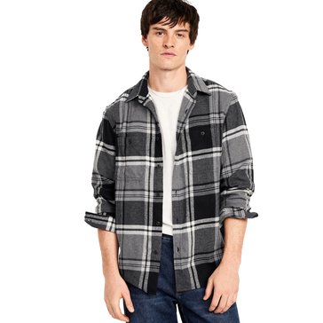 Old Navy Men's Long Sleeve Plaid Flannel Woven Shirt