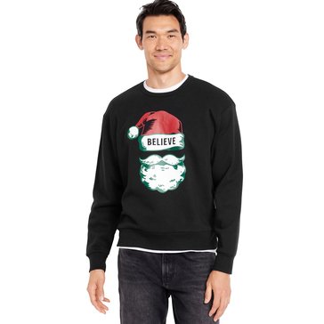 Old Navy Men's Long Sleeve Crew Neck Believe Santa Shirt