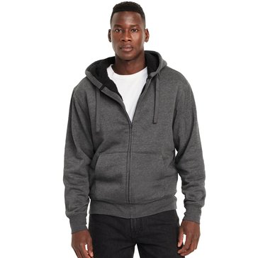 Old Navy Men's Heathered Kangaroo Pocket Sherpa Lined Hoodie