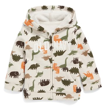 Old Navy Baby Boys' Dino Printed Logo Zip Hoodie