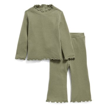 Old Navy Baby Girls' Long Sleeve Plush Rib Flare Set