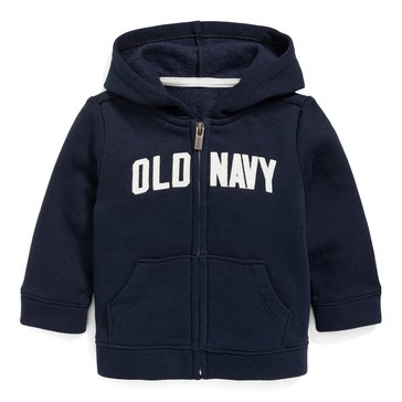 Old Navy Baby Boys' Solid Logo Zip Hoodie