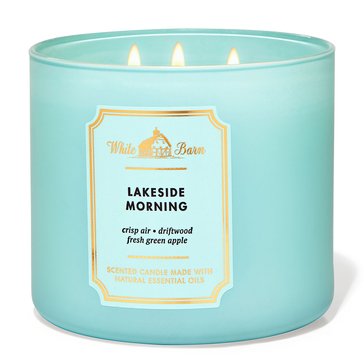 Bath & Body Works Lakeside Morning White Barn 3-Wick Candle