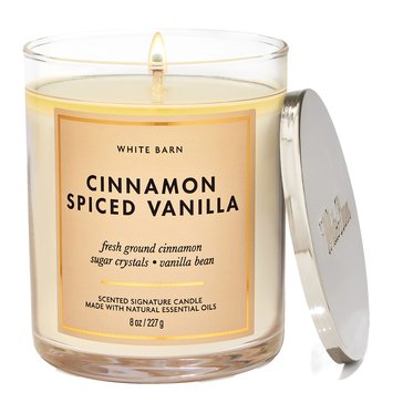 Bath & Body Works Cinnamon Spiced Vanilla Core Tumbler Single Wick Candle