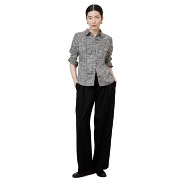 Banana Republic Women's Plaid Silky Classic LS Shirt