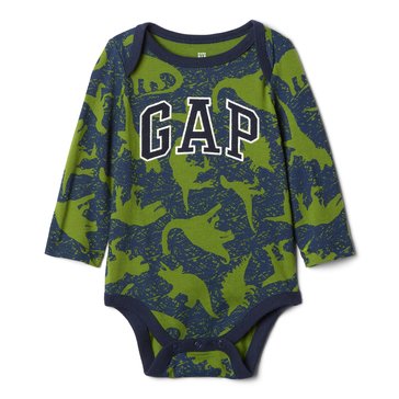 Gap Baby Boys' Long Sleeve Logo Bodysuit