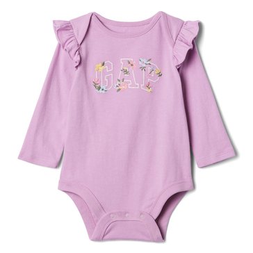 Gap Baby Girls' Long Sleeve Logo Bodysuit