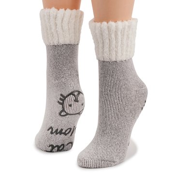 Legale Women's Cat Mom Comfy Sweat Crew Socks