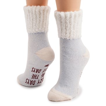 Legale Women's Cozy Days are the Best Days Crew Socks