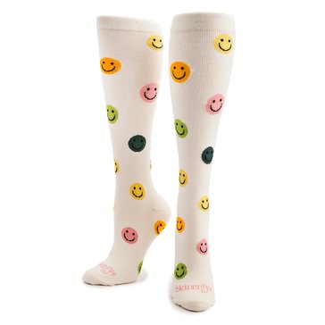 Legale Women's Smiley Face Compression Knee High Socks