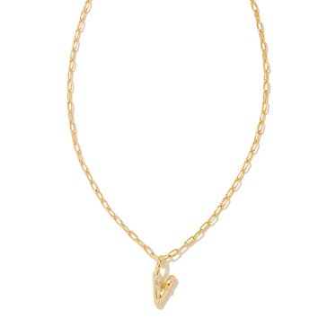 Kendra Scott Letter Crystal Letter Necklace