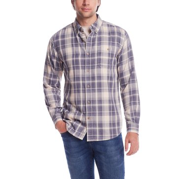 Weatherproof Men's Long Sleeve Burnout Flannel Shirt