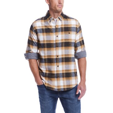 Weatherproof Men's Long Sleeve Brushed Flannel Shirt 