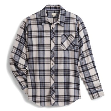 Eight Bells Men's Long Sleeve Vertical Striped Flannel Shirt 