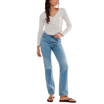 Free People Women's Xena Slim Straight Jeans