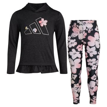 Adidas Little Girls' Graphic Hoodie Legging Sets