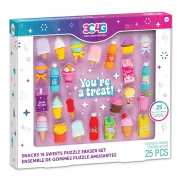 Make It Real Snacks N Sweets Puzzle Eraser Set