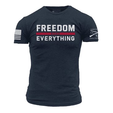 Grunt Style Men's Short Sleeve Freedom Over Everything Graphic Tee 