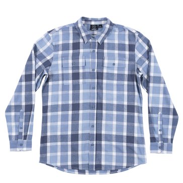 Burnside Men's Long Sleeve Tattersall Flannel Shirt 