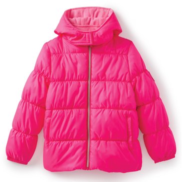 Pink Platinum Big Girls' Solid Puffer Coat