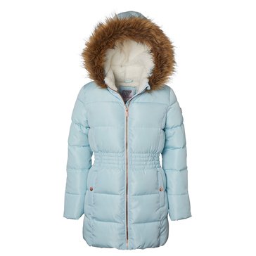 Kensie Girl Big Girls' Sherpa Hoodie Puffed Anorak