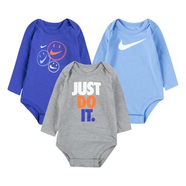 Nike Baby Boys' Happy Bodysuit, 3-Pack