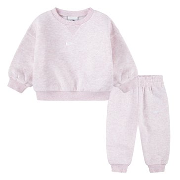 Nike Baby Girls' Essential Fleece Crew Set