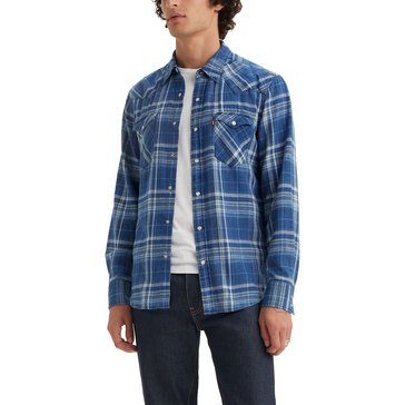 Levi's Men's Long Sleeve Classic Western Crater Plaid Woven Shirt 