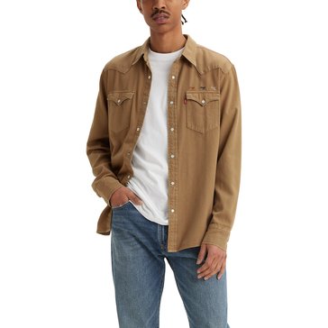 Levi's Men's Long Sleeve Classic Western Otter Overdye Woven Shirt 