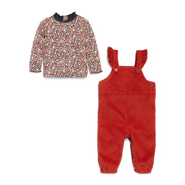 Old Navy Baby Girl Corduroy Overall Knit Top Set