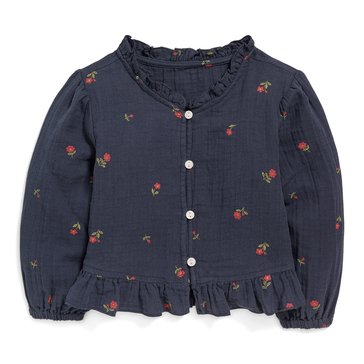 Old Navy Baby Girl Long Sleeve Crafted Femme Top