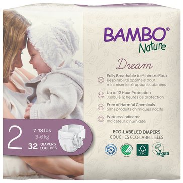 Bambo Nature Dream Eco-Friendly Diapers, 32-Count