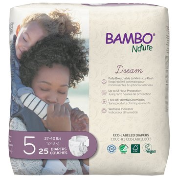 Bambo Nature Dream Eco-Friendly Diapers, 25-Count