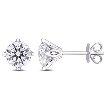 Created Forever 2 cttw Lab Grown Diamond Solitaire Stud Earrings