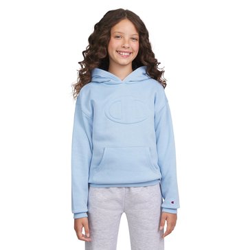 Champion Big Girls' Tonal Logo Fleece Hoodie