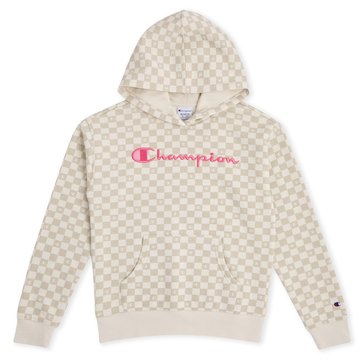 Champion Big Girls' Checkered Fleece Hoodie