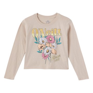 O'Neill Big Girls' Flowers Cropped Graphic Tee