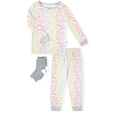 Sleep On It Toddler Girls' Cheeta Hearts Tight Fit Sleep Sets