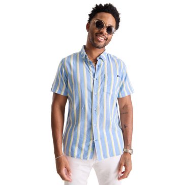 Chubbies Men's The Stripe It Down Slub Poplin Friday Short Sleeve Shirt