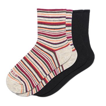 Hue Women's Wool Blend Mini Crew Socks 2-Pack