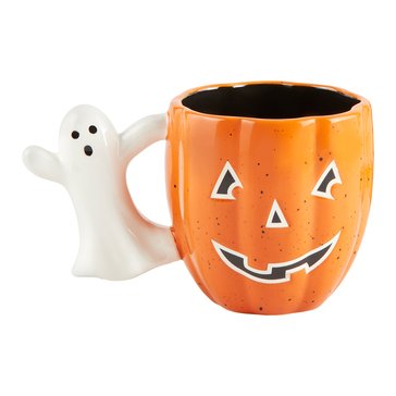 Mud Pie Pumpkin Glow in the Dark Mug